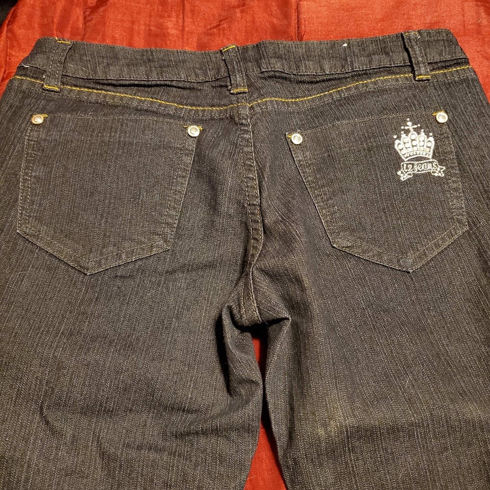 Women's L 2 Jeanswear black capris - Picture 5 of 6